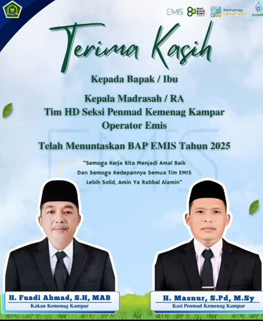 Kampar “Sapu Bersih” BAP EMIS 2025, Tim HD Penmad Jadi Mesin Utama 100 Persen Tercepat di Riau