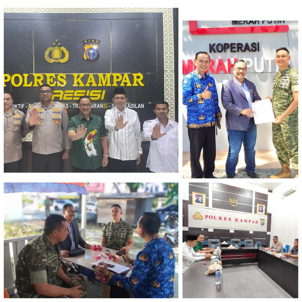 Sambangi Kapolres dan Dandim 0313/KPR, GRANAT Kampar Peroleh Dukungan Penuh Perangi Narkoba