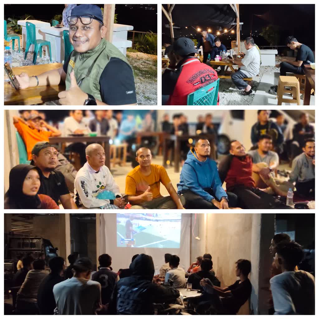 Kepala TU Kemenag Kampar Nobar Final Piala Dunia 2026 di RAMA Coffee, Pererat Silaturahmi Bersama Masyarakat