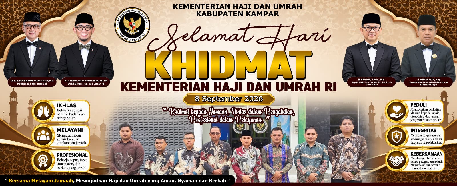 HARI KHIDMAT HAJI DAN UMRAH: Genap Setahun, Dirhamsyah Berharap Kementerian Semakin Dekat di Hati Jemaah