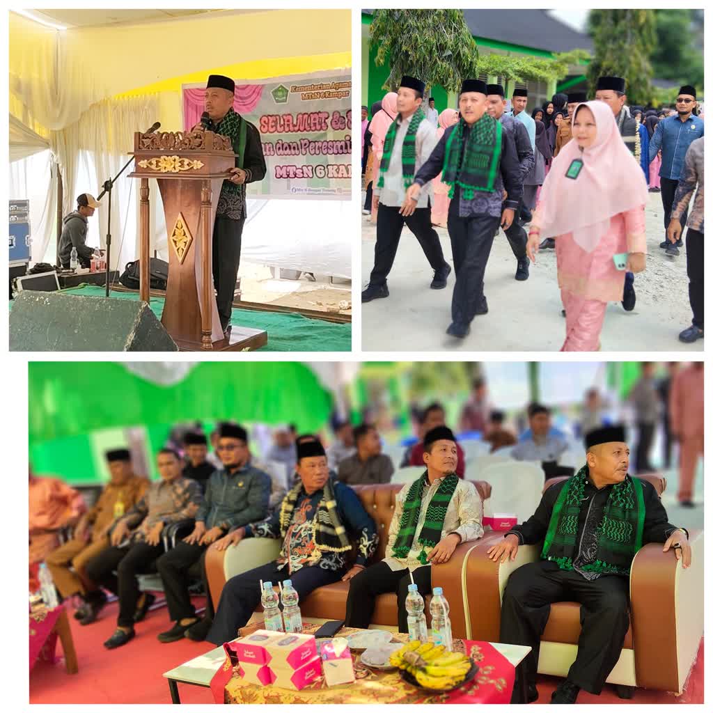 Resmikan Gedung Baru MTsN 6 Kampar, Muliardi: Jangan Ragu Masukkan Anak ke Madrasah