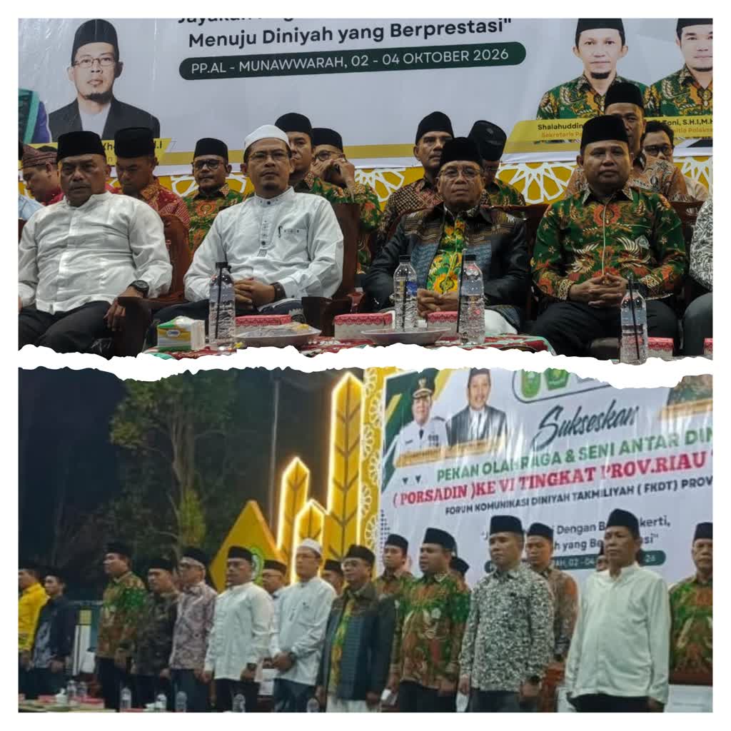 PORSADIN VI Tingkat Provinsi Riau Resmi Dibuka, Yurnalis Tekankan Pentingnya Akhlak dan Prestasi Santri